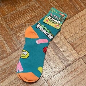 Teal and Orange Casual Sour Punch Socks